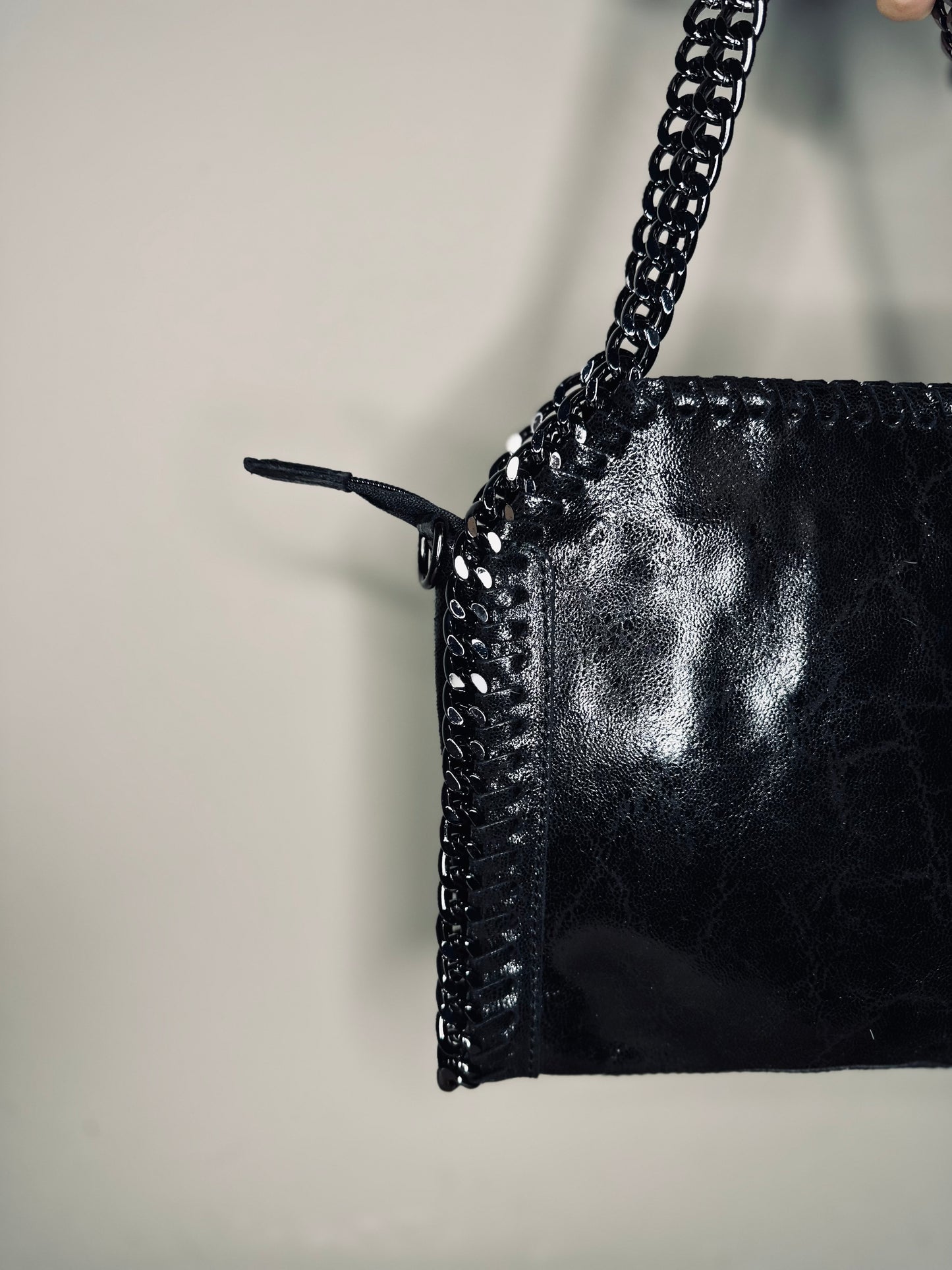 Borsa catene cavallino muccato