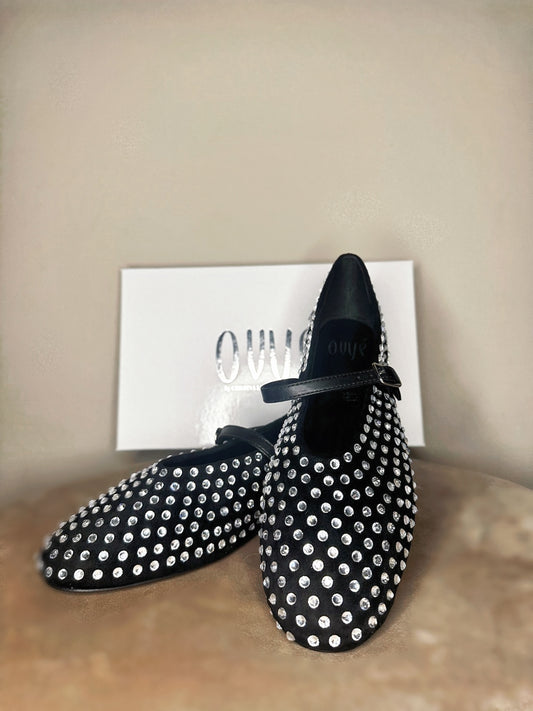 Ballerine in camoscio strass Ovyé