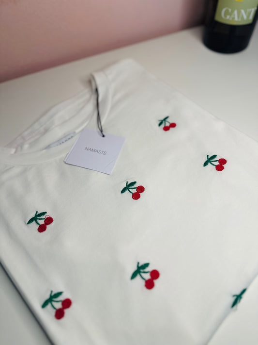 T-shirt ricami ciliegine