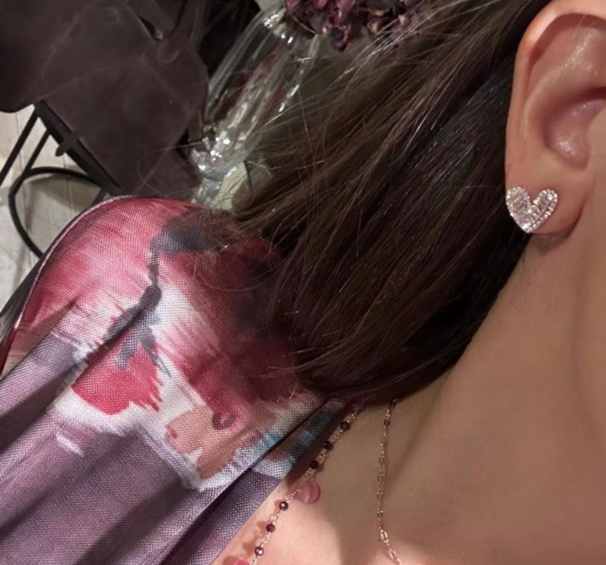 Orecchino lobo Heart Glass