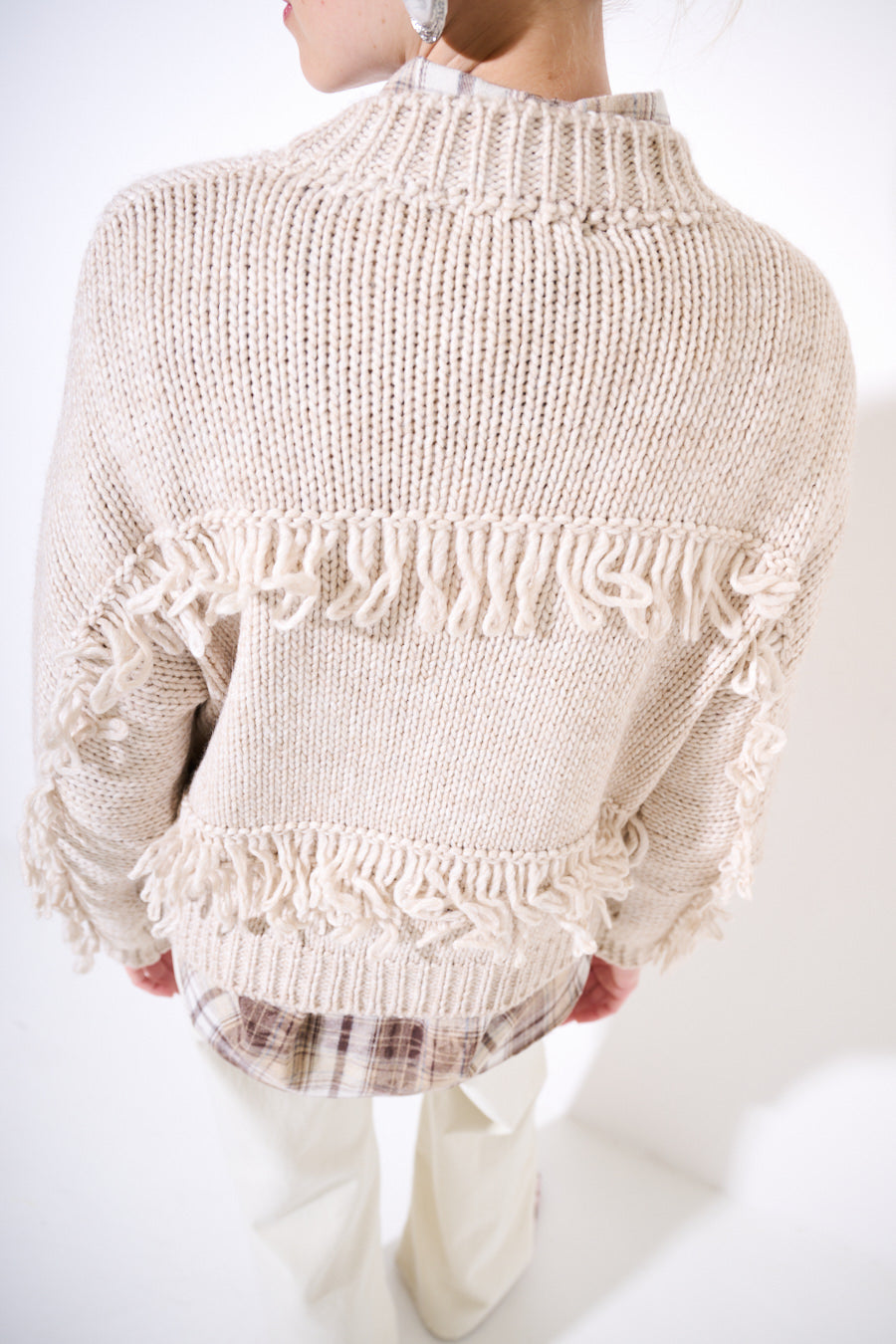 Paricollo over con frange KIKISIX