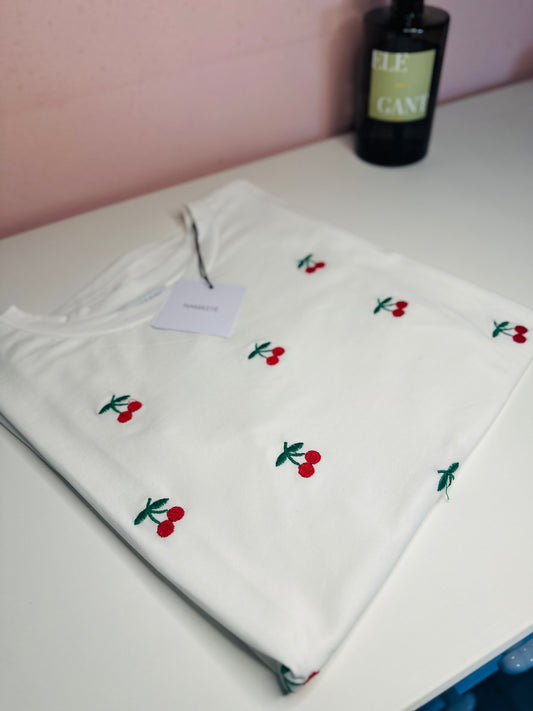 T-shirt ricami ciliegine