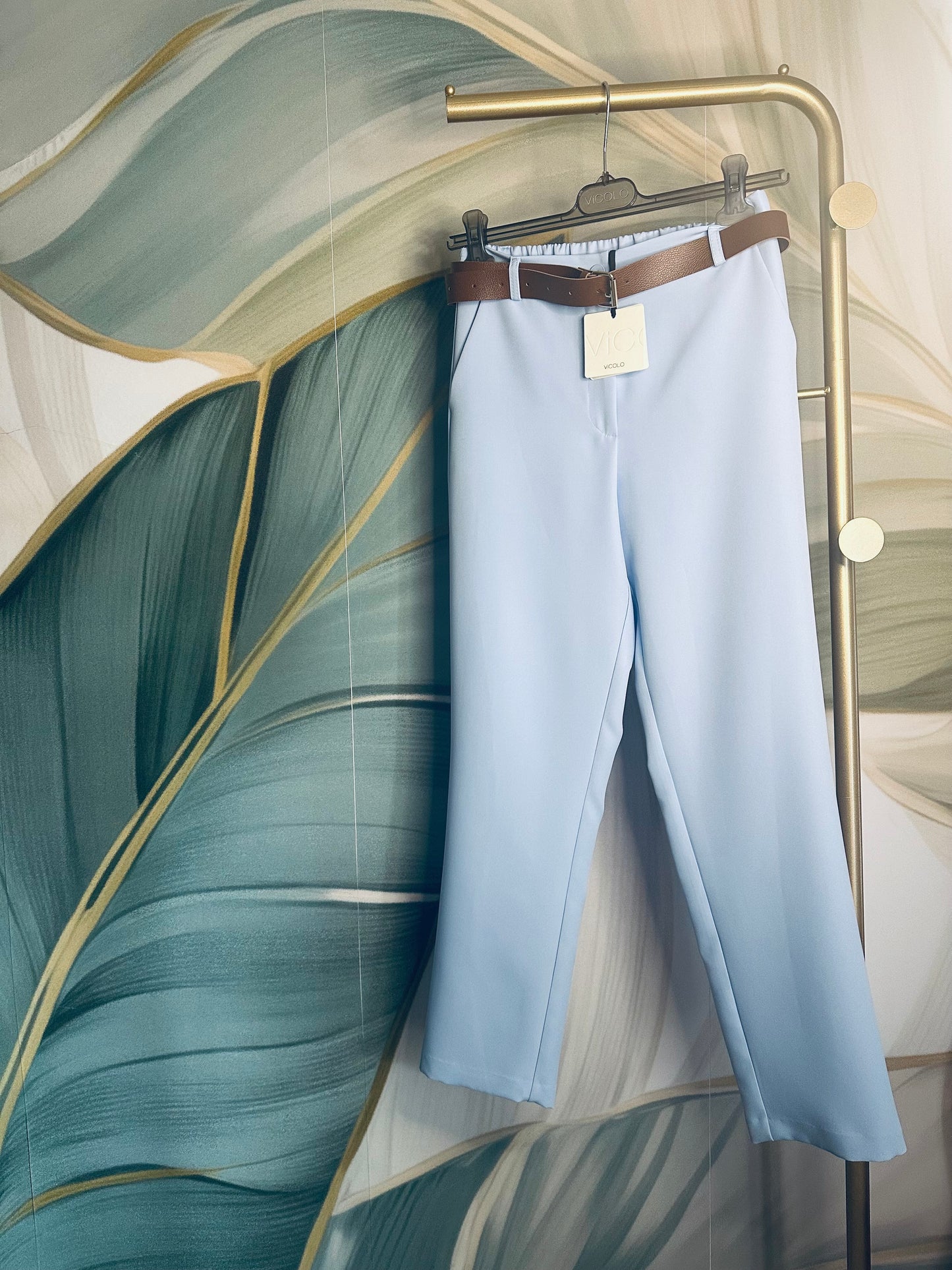 Pantaloni Vicolo celesti