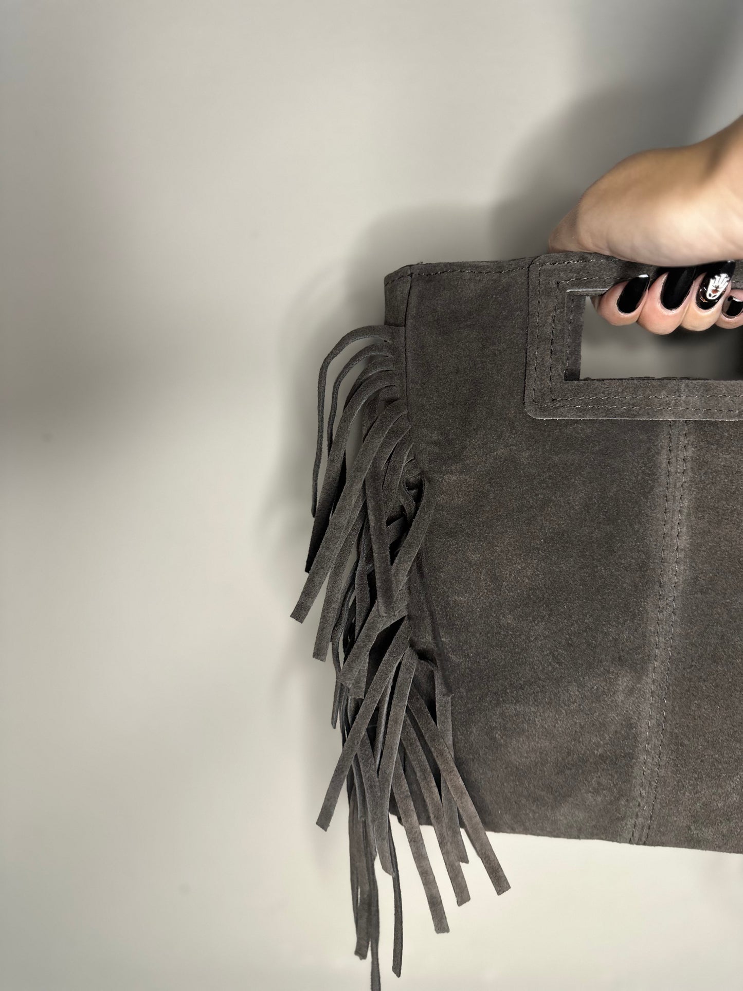 Borsa frange suede