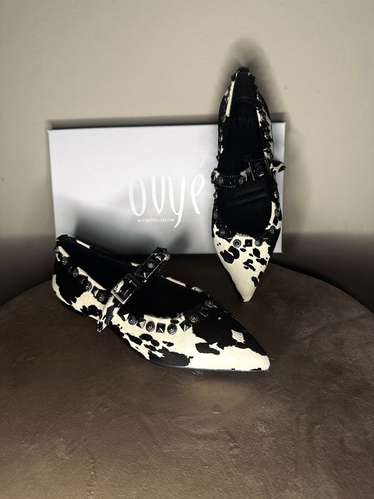 Maryjane Ovyè in cavallino muccato