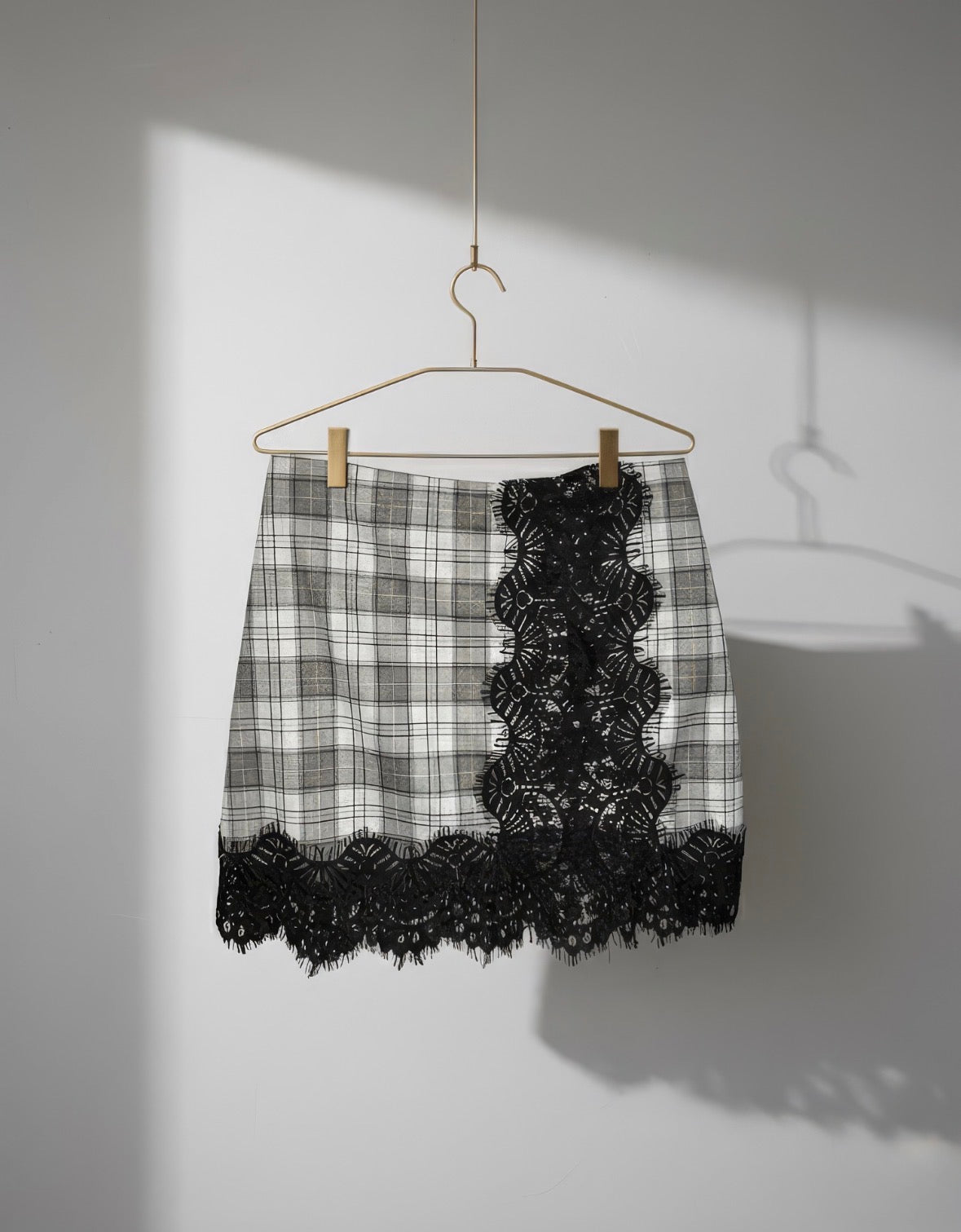 Minigonna check pizzo HaveOne