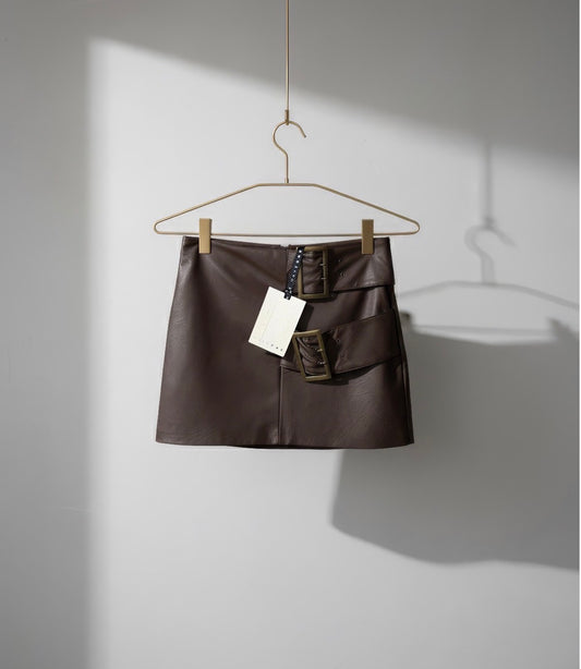 Minigonna ecopelle HaveOne Moro