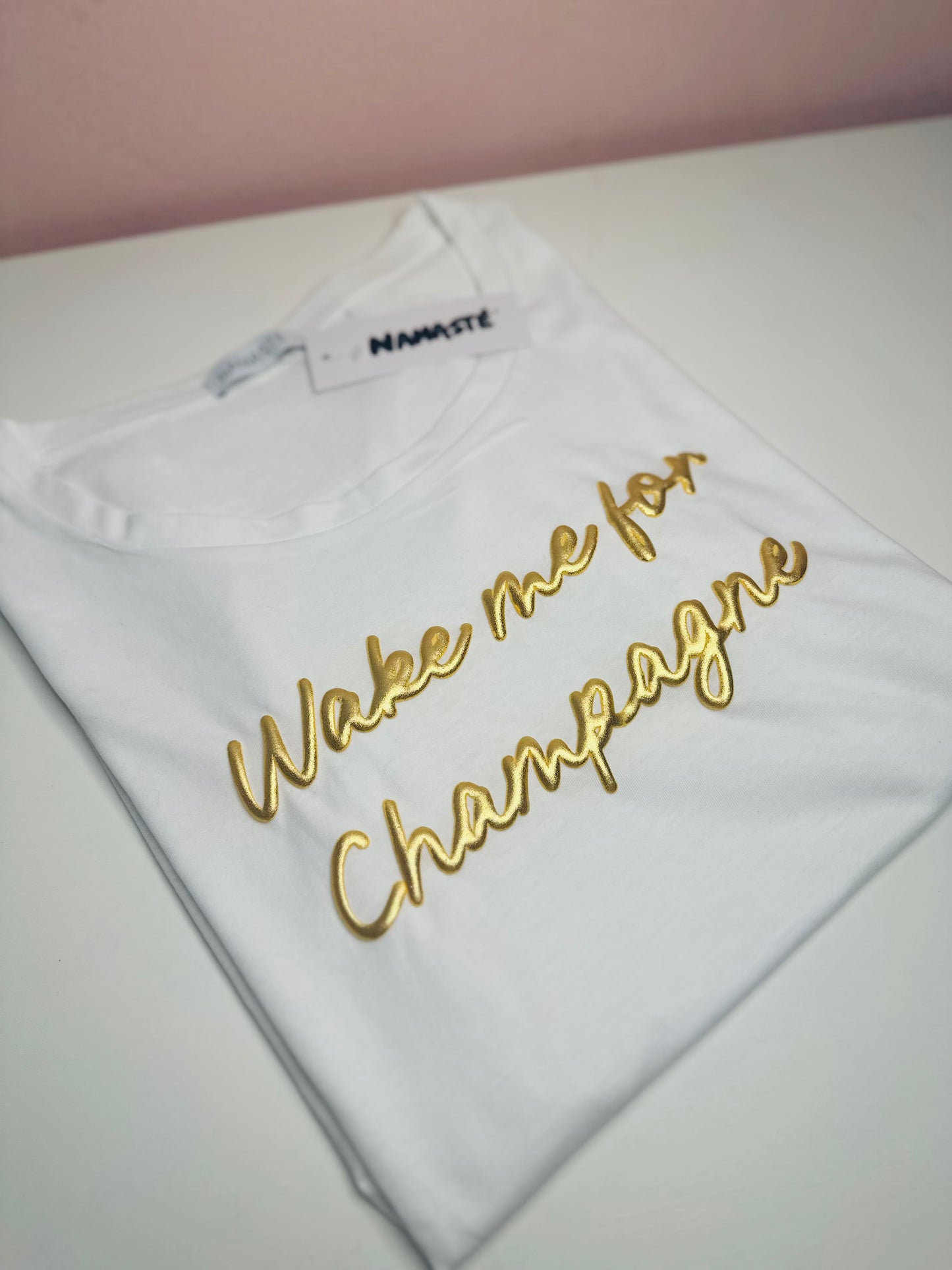 T-shirt champagne oro