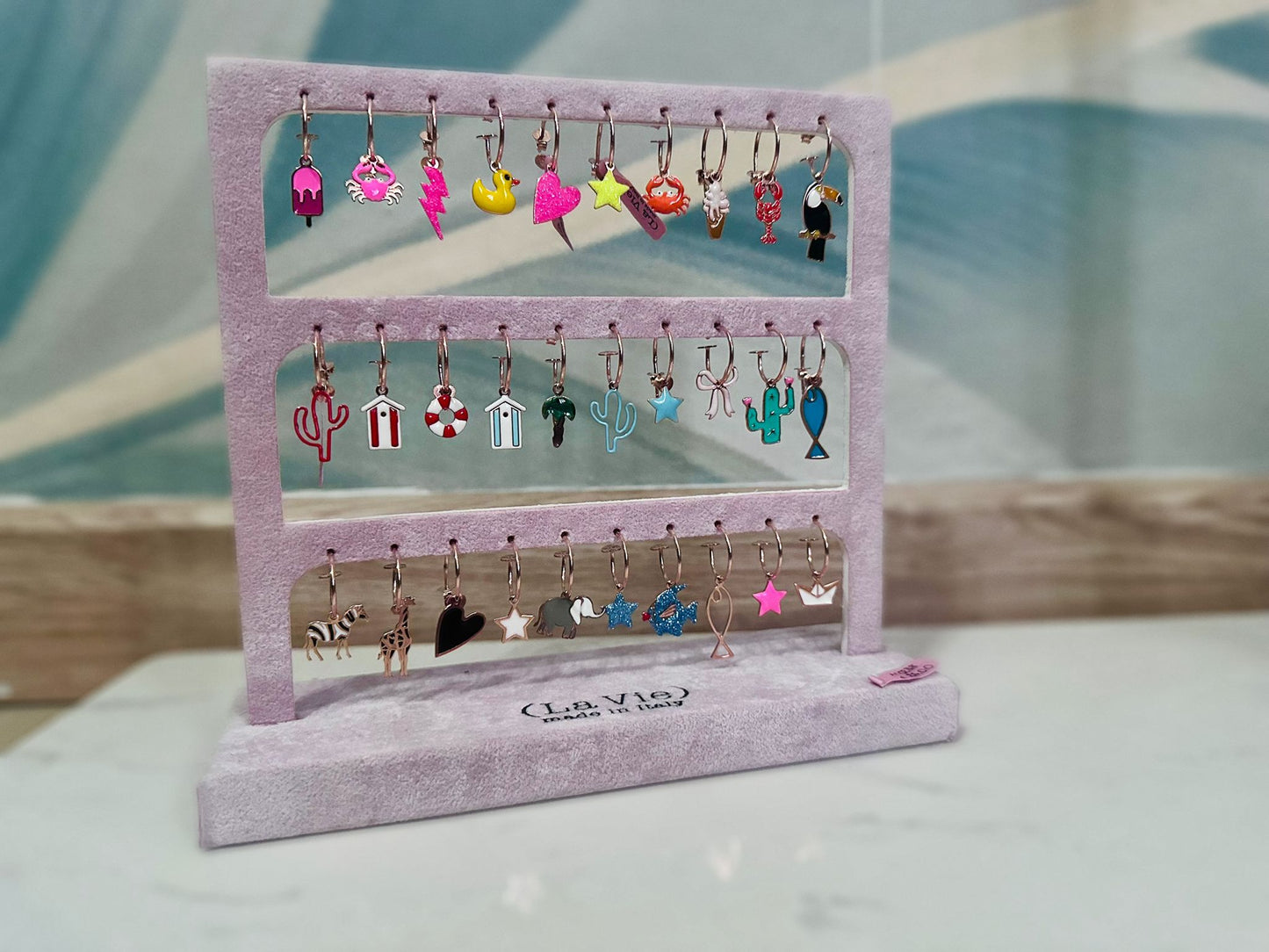 Orecchini Micro Cerchio con Charm