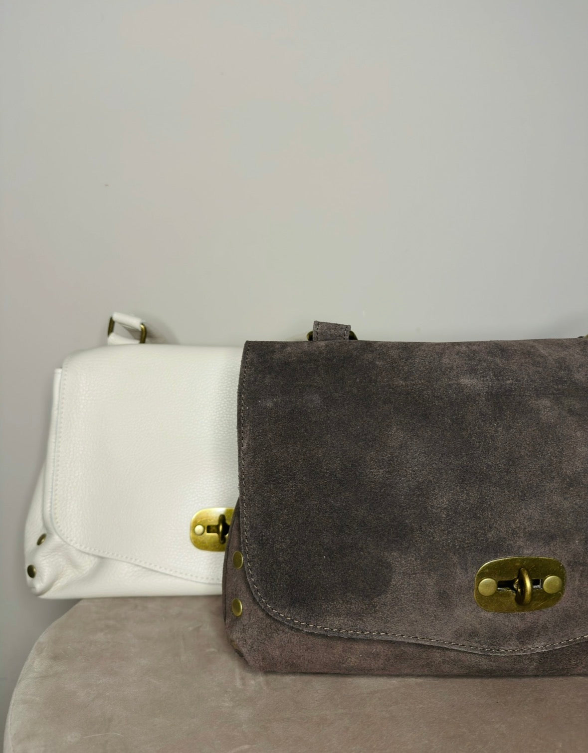 Borsa suede e pelle Diana