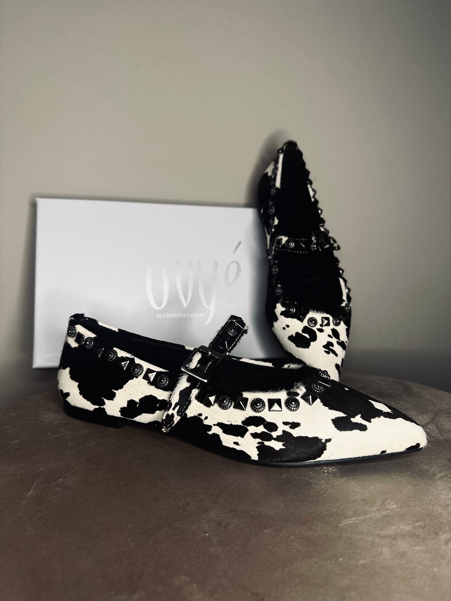 Maryjane Ovyè in cavallino muccato