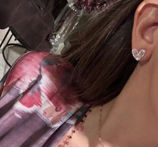 Orecchino lobo Heart Glass