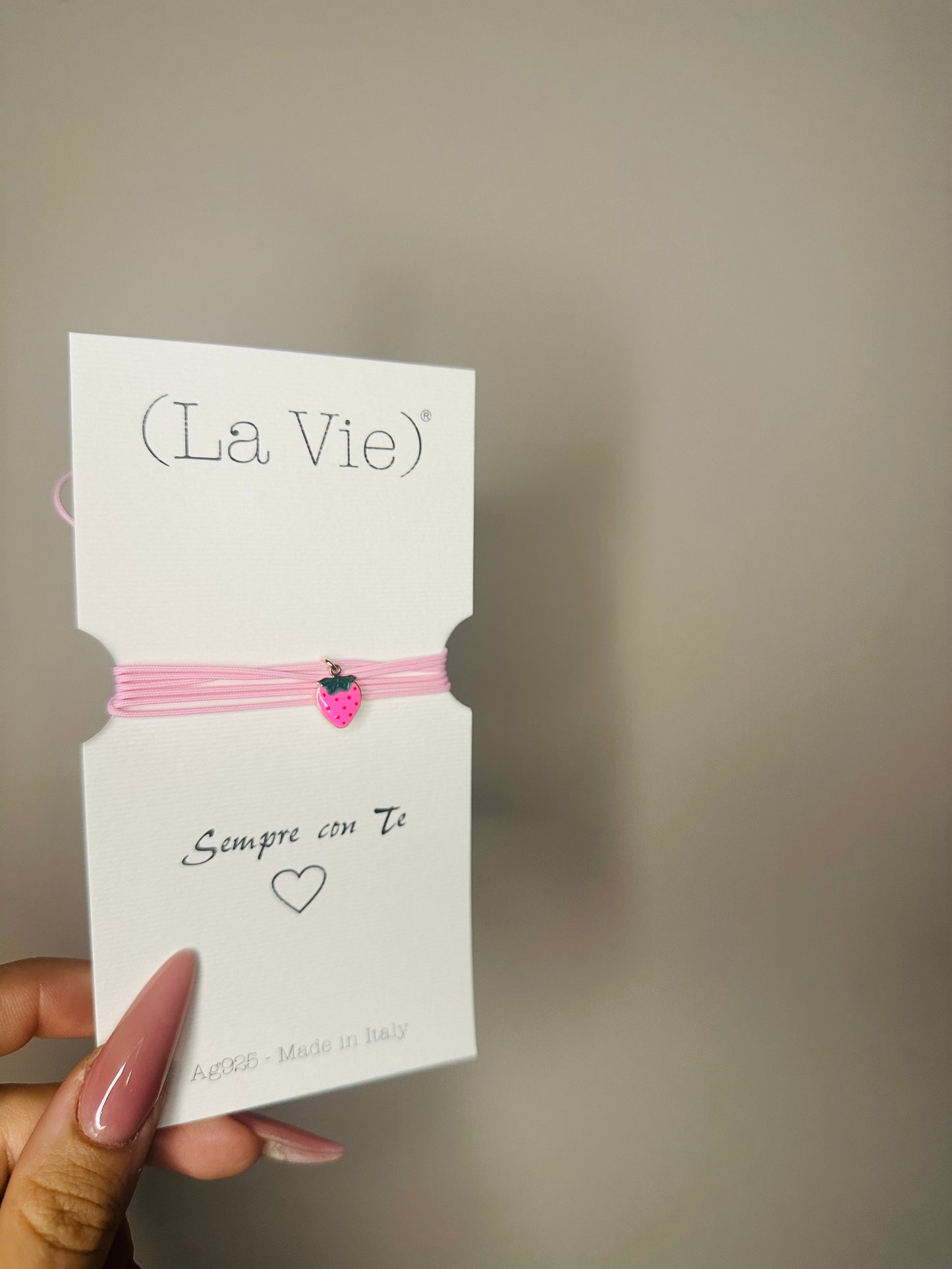 Choker cordino fragola