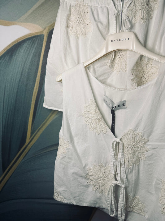 Completo Gilet+pantaloncino pizzo San Gallo HaveOne