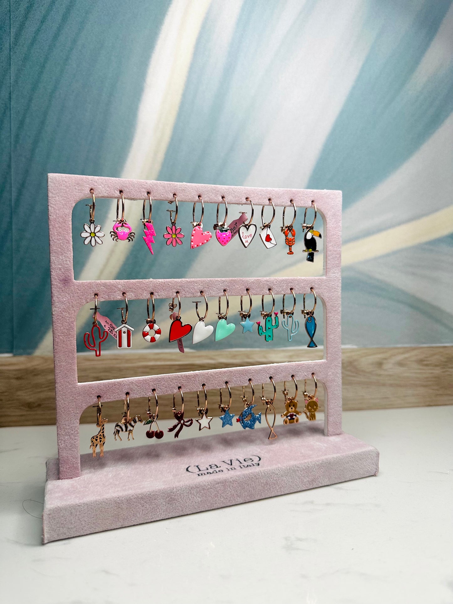 Orecchini Micro Cerchio con Charm