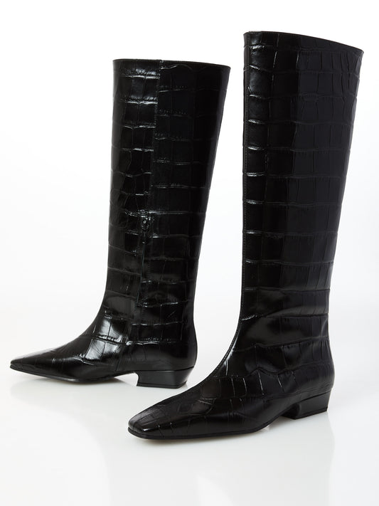 Stivali in pelle stampa cocco Ovyè