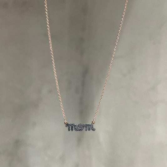 Girocollo Mom glitter antracite