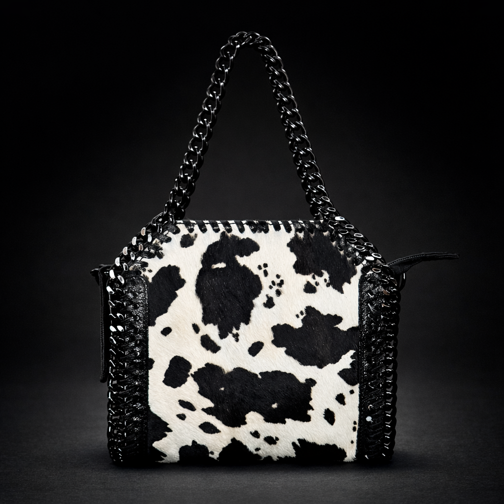 Borsa catene cavallino muccato