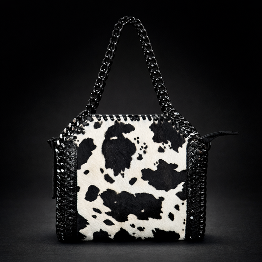 Borsa catene cavallino muccato