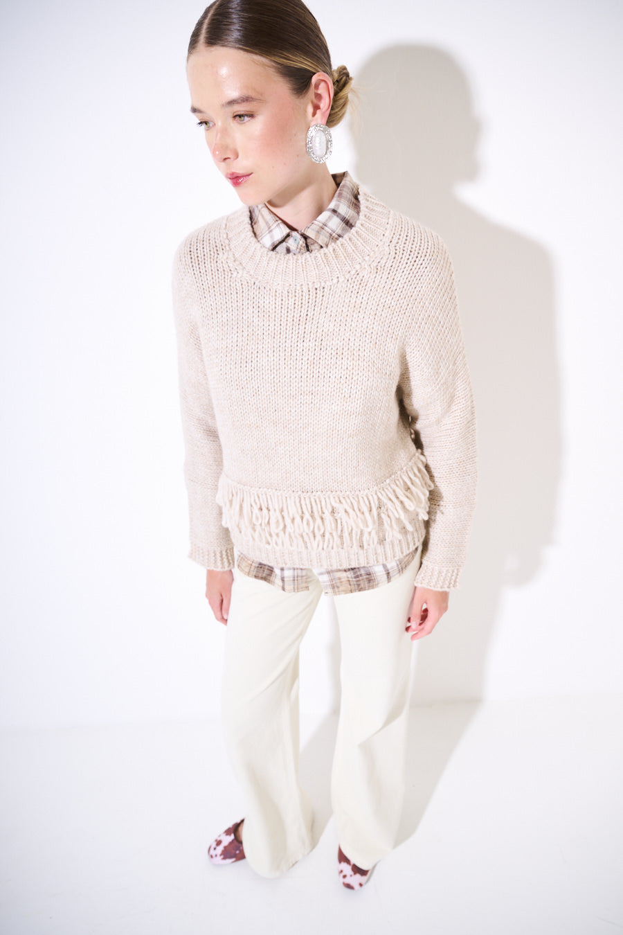 Paricollo over con frange KIKISIX