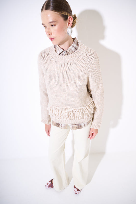 Paricollo over con frange KIKISIX