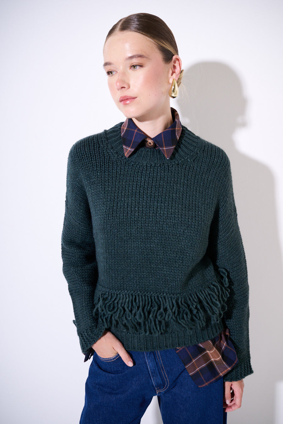 Paricollo over con frange KIKISIX