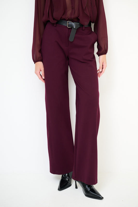 Pantaloni punto Milano borgogna KIKISIX