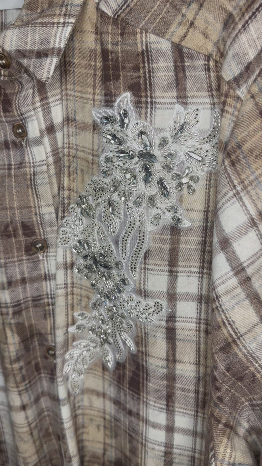 Camicia check sabbia HaveOne