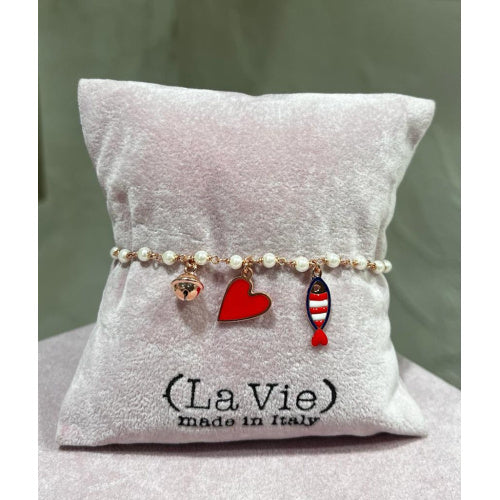 Bracciale rosario pesciolino rosso